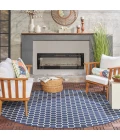Nourison Twist Reversible Navy TWS01 8 ft. X Round Rug