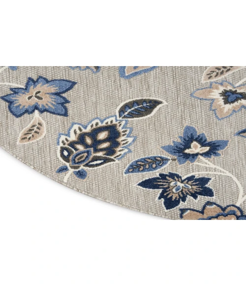 Nourison Aloha Blue Grey ALH31 7’10” Round Rug