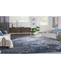 Nourison Home Passion PSN10 Light Blue Black 9 ft. X 12 ft. Area Rug