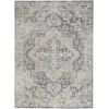 Nourison Home Astra Machine Washable ASW12 Grey Blue 6 ft. 7 in. X 9 ft. Area Rug