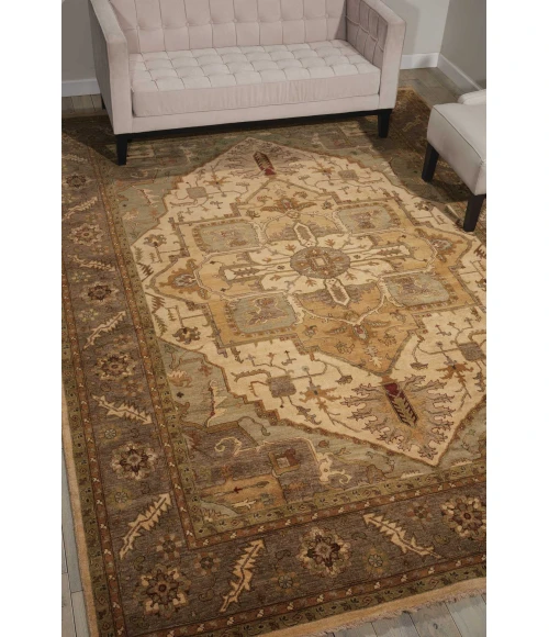 Nourison Home Legend Beige LD01 7ft.9in. x 9ft.9in. Rect. Rug