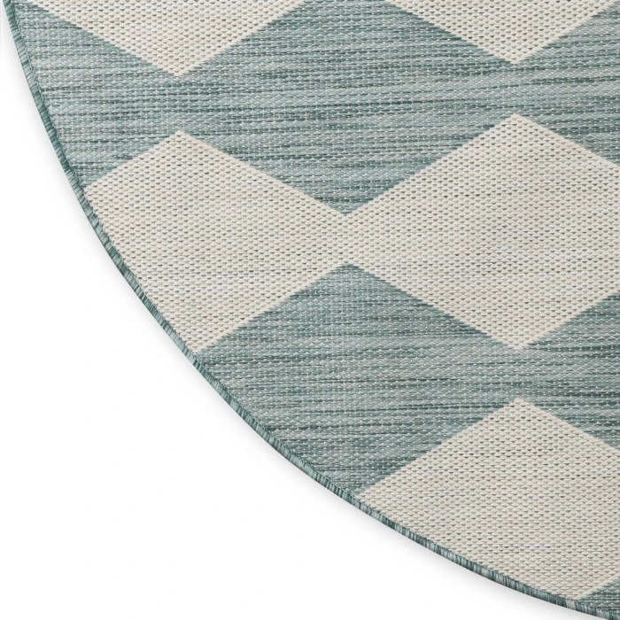 Nourison Positano Aqua POS04 4ft. Round Rug
