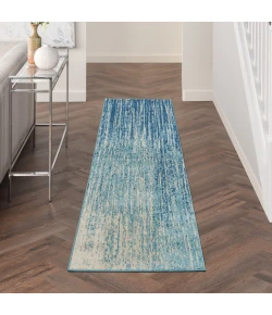Nourison Home Passion PSN09 Navy Light Blue 2 ft. 2 in. X 10 ft. Area Rug
