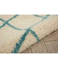 Nourison Home Brisbane Ivory Aqua BRI08 8ft.2in. x 10ft. Rect. Rug