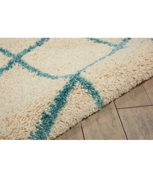 Nourison Home Brisbane Ivory Aqua BRI08 8ft.2in. x 10ft. Rect. Rug