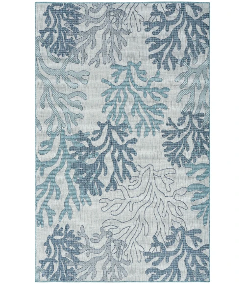 Nourison Garden Oasis Blue GOA05 5 ft. X 7 ft. Rectangle Rug