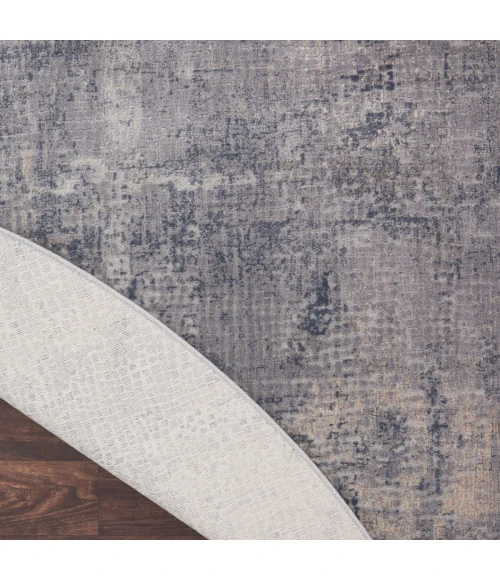 Nourison Rustic Textures Area Rug RUS06 Grey/Beige 7'10" Round