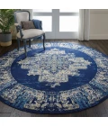 Nourison Grafix Round Area Rug GRF14-Navy Blue