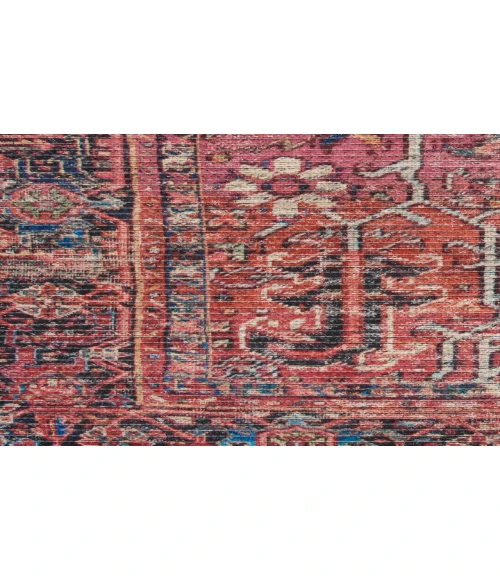 Nicole Curtis Machine Washable Series 1 Brick SR102 5 ft. 3 in. Round Rug