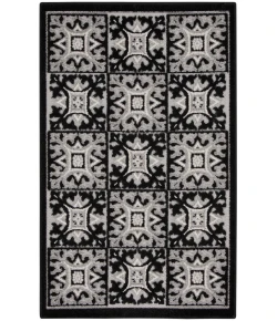 Nourison Home Aloha ALH34 Black White 2 ft. 8 in. X 4 ft. Area Rug