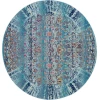 Nourison Home Vintage Kashan VKA02 Blue 6 ft. Round Area Rug