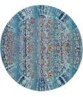 Nourison Vintage Kashan Round Area Rug VKA02-Blue