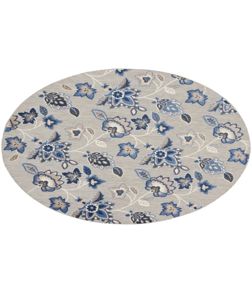 Nourison Aloha Blue Grey ALH31 7’10” Round Rug