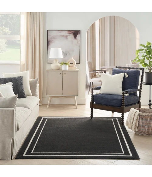 Nourison Nourison Essentials Area Rug NRE02 Black Ivory