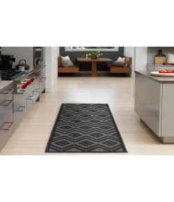 Nourison Home Versatile NRV01 Charcoal Black 2 ft. X 6 ft. Area Rug