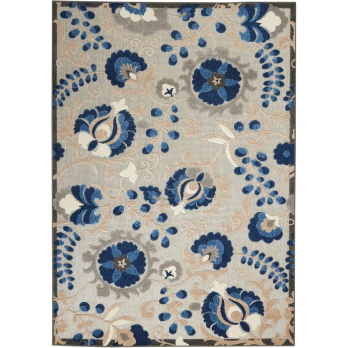 Nourison Aloha Area Rug ALH17-Natural/Blue
