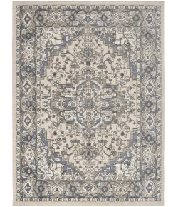 Nourison Home Quarry QUA05 Ivory Blue 5 ft. 3 in. X 7 ft. 3 in. Area Rug