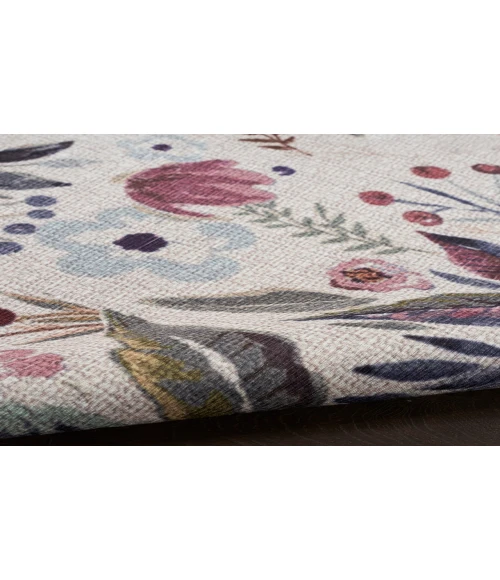 Nourison Nourison Washables Ivory Pink NWB01 5 ft. 2 in. X 7 ft. Rectangle Rug
