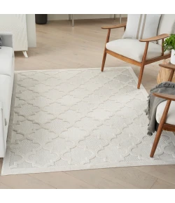 Nourison Home Easy Care NES01 Ivory White 6 ft. X 9 ft. Area Rug