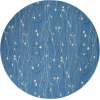 Nourison Home Grafix GRF15 Light Blue 8 ft. Round Area Rug