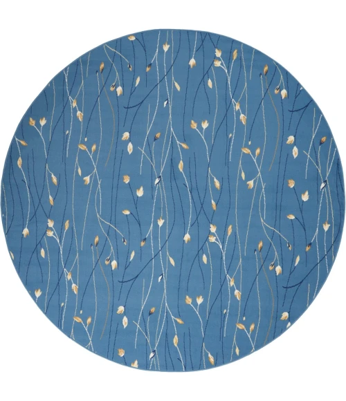Nourison Grafix Round Area Rug GRF15-Light Blue