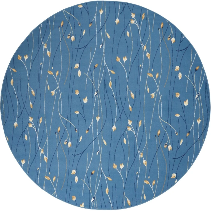 Nourison Grafix Round Area Rug GRF15-Light Blue