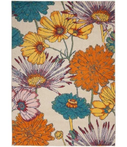 Nourison Home Allur ALR06 Ivory Multicolor 5 ft. 3 in. X 7 ft. 3 in. Area Rug