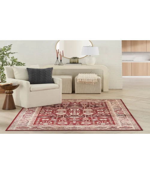 Nourison Vintage Home Red VNH02 5 ft. X 7 ft. Rectangle Rug