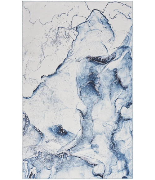 Inspire Me! Home Décor Daydream Ivory Blue DDR01 3 ft. 11 in. X 5 ft. 11 in. Rectangle Rug