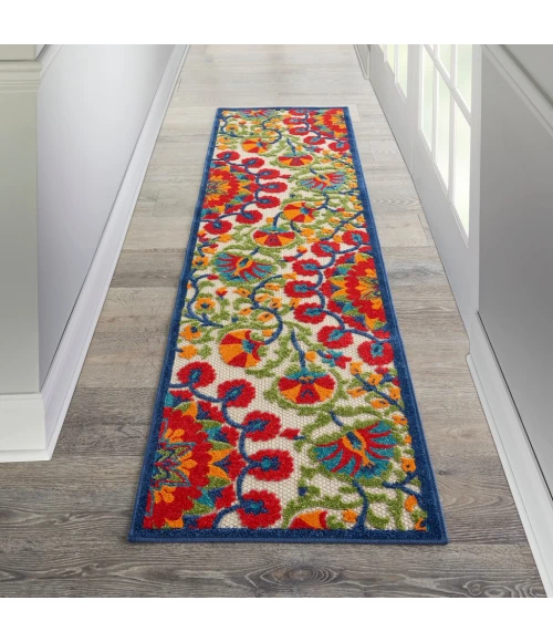 Nourison Aloha Runner Area Rug ALH20-Red/Multi