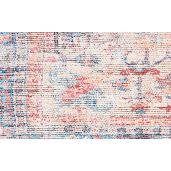 Nicole Curtis Machine Washable Series 1 Blue Multicolor SR104 2 ft. 2 in. X 12 ft. Rectangle Rug
