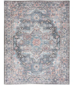 Nourison Home New Concept Washables SR101 Light Blue Multicolr 7 ft. 10 in. X 9 ft. 10 in. Area Rug