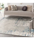 Nourison Quarry Ivory Grey Blue QUA01 8 ft. X Square Rug