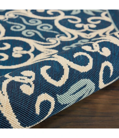 Nourison Caribbean Square Area Rug CRB02-Navy