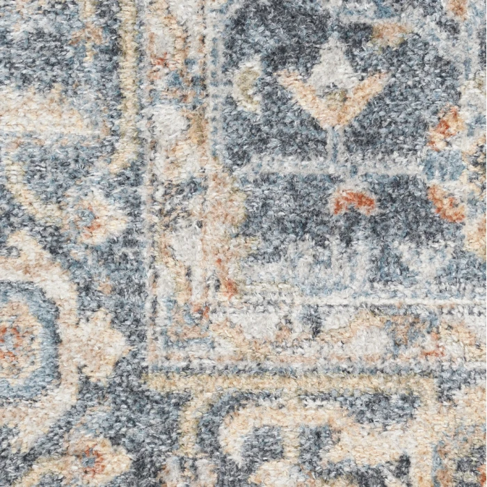 Nourison Astra Machine Washable Area Rug ASW11 Grey/Gold