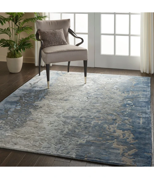Nourison Prismatic Area Rug PRS17 Denim 5'6" x 7'5"