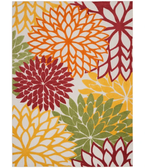 Nourison Aloha Area Rug ALH05 Red Multi Colored 12' x 15'