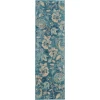 Nourison Home Tranquil TRA02 Turquoise 2 ft. 3 in. X 7 ft. 3 in. Area Rug