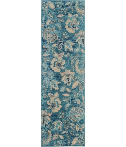 Nourison Tranquil Runner Area Rug TRA02-Turquoise