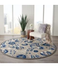 Nourison Aloha Round Area Rug ALH17-Natural/Blue