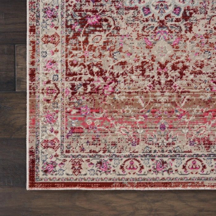 Nourison Vintage Kashan Runner Area Rug VKA01-Red