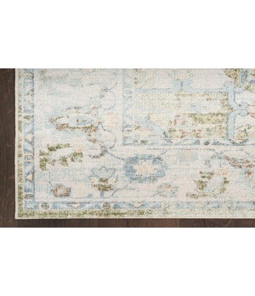 Nourison Astra Machine Washable Blue Green ASW12 3 ft. 3 in. X 5 ft. Rectangle Rug