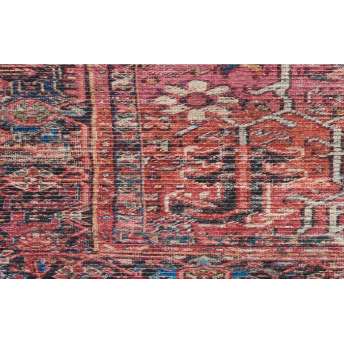Nicole Curtis Machine Washable Series 1 Brick SR102 7 ft. 10 in. Round Rug