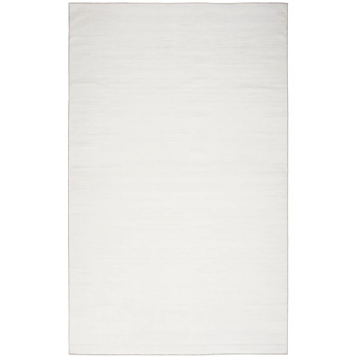 Nourison Washable Essentials Ivory Grey WAE01 7 ft. 10 in. X 9 ft. 10 in. Rectangle Rug