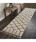 Nourison Moroccan Shag Runner Area Rug MRS01-Cream