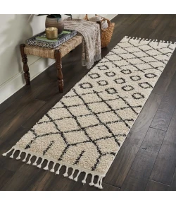 Nourison Home Moroccan Shag MRS01 Cream 2 ft. 2 in. X 8 ft. 1 in. Area Rug