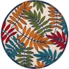 Nourison Home Aloha ALH18 Multicolor 5 ft. 3 in. Round Area Rug
