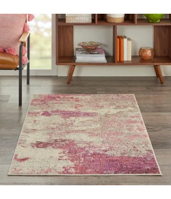 Nourison Home Celestial CES02 Ivory Pink 3 ft. X 5 ft. Area Rug