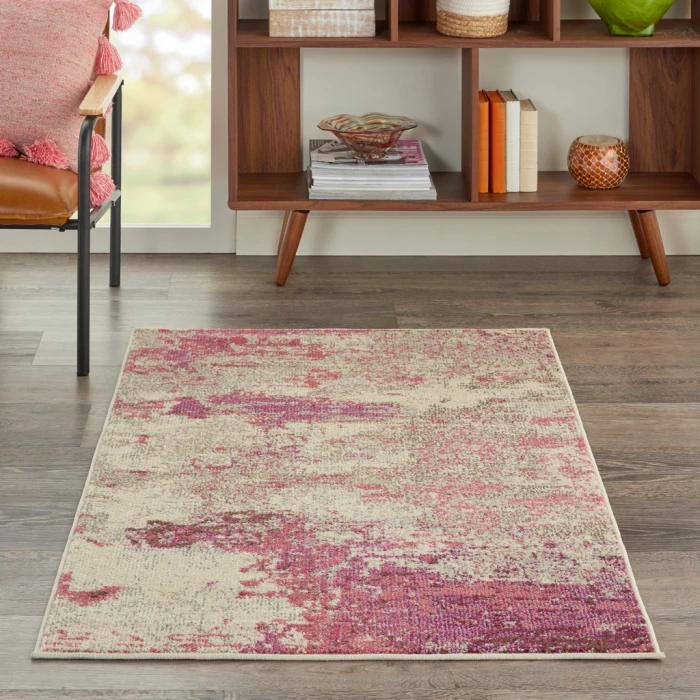 Nourison Celestial Area Rug CES02-Ivory/Pink