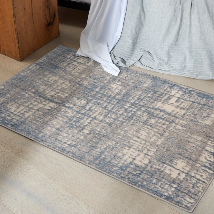 Calvin Klein Rush Area Rug CK950 Ivory Blue